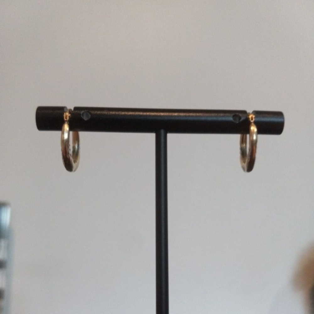 10k Gold Hoop Earrings - Picture 7 of 9